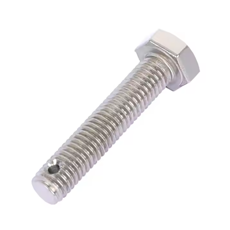 Hexagon head screw with hole