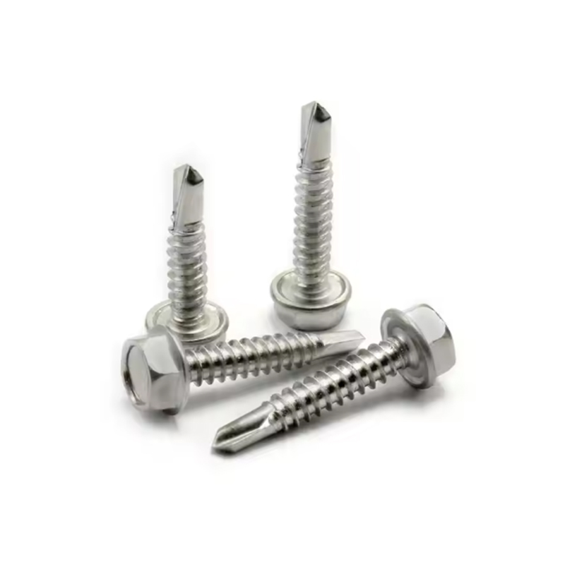 DIN7504K Hex Head Drilling Screws With Tapping Screw Thread With Collar