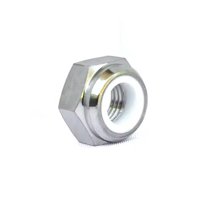 DIN985 Hex Lock Nut with white